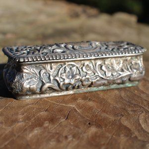 Antique Edwardian Sterling Silver Henry Matthews Trinket Box